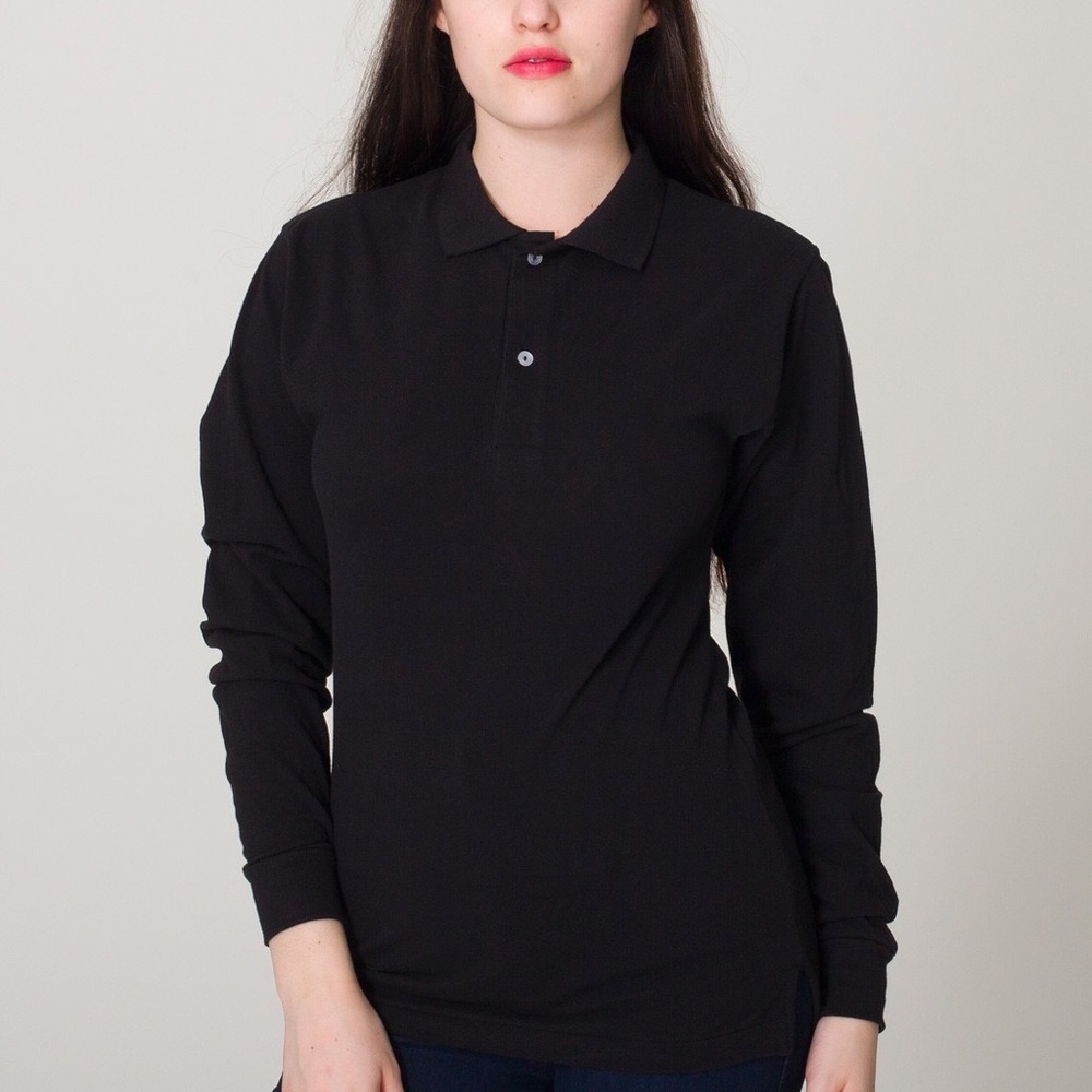 American Apparel unisex fine piqué polo, size XS.